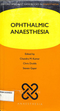 oxford specialist handbooks in anaesthesia, ophthalmic anaesthesia