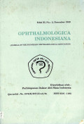 ophthalmologica indonesiana (journal of the indonesian ophthalmological assocition)