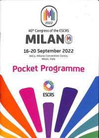 40 th congress of the ESCRS Milan 16-20 September 2022 mico, milano convention centre milan, italy pocket programme