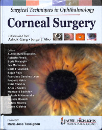 surgical techniques in ophthalmology , corneal surgery