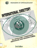 highlights of ophthalmology, international directory of ophthalmic consultants, institutions and manufacturers 2nd edition