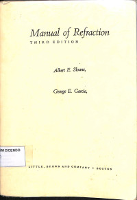 manual of refraction third edition