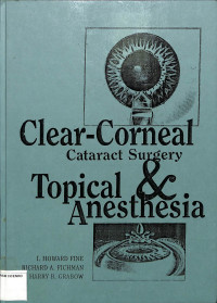 clear corneal  cataract surgery, topical & anesthesia