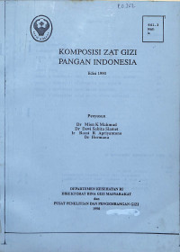 komposisi zat gizi pangan indonesia, edisi 1990