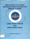 buku naskah dan diskusi pertemuan ilmiah perdami XVII seminar dan kursus lensa intra okular dan bedah mikro mata