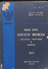 buku saku statistik indonesia , statistical pocketbook of indonesia 1977