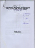 Acute pain service workshop & mte ccra (meet the expert case conference regional anesthesia) fakultas kedokteran universitas brawijaya malang dan golden tulip batu malang 19-22 April 2018
