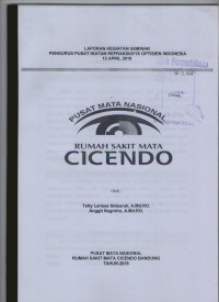 Laporan kegiatan seminar pengurus pusat ikatan refraksionis optisien indonesia 13 april 2018