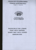 Laporan orientasi pegawai baru tenaga kontrak blu tanggal 16-31 2016