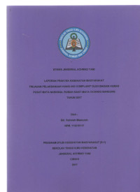 laporan praktek kesehatan masyarakt tinjauan pelaksanaan handling complaint oleh bagian humas pusat mata nasional rumah sakit mata cicendo bandung tahun 2017