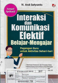 interaksi dan komunikasi efektif belajar-mengajar pegangan guru untuk aktivitas sehari-hari